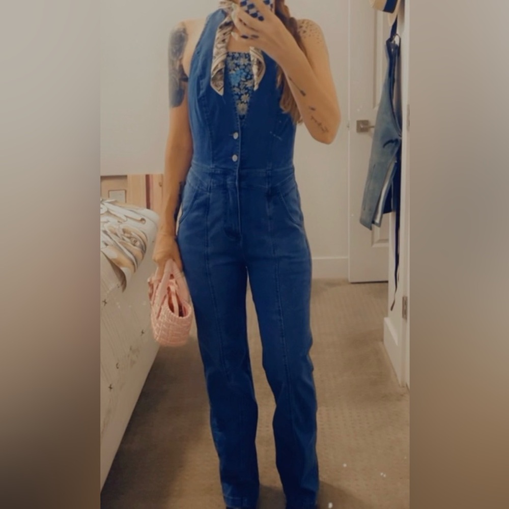 Free People -We The Free Cruz Jumpsuit - Size 28 - Picture 3 of 15